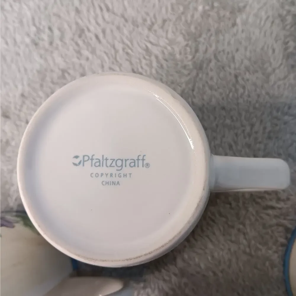 Pfaltzgraff Merlot Pattern Coffee Cups Mugs Grapevine Set of 4 Vintage